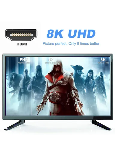 HDMI Male to HDMI 2.1 Female Converter for TV Projector Laptop PC, Supporting 8K UHD Video HDTV Extension Adapter HD-011-A8K03