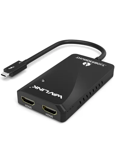 Thunderbolt 3 Splitter Adapter Type-C Thunderbolt 3 to Dual HDMI Multi-Screen Extender WL-UTA01H