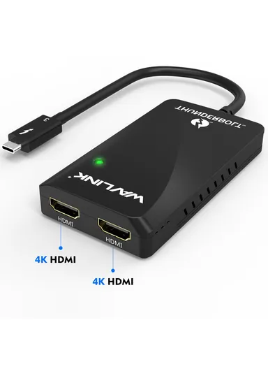 Thunderbolt 3 Splitter Adapter Type-C Thunderbolt 3 to Dual HDMI Multi-Screen Extender WL-UTA01H