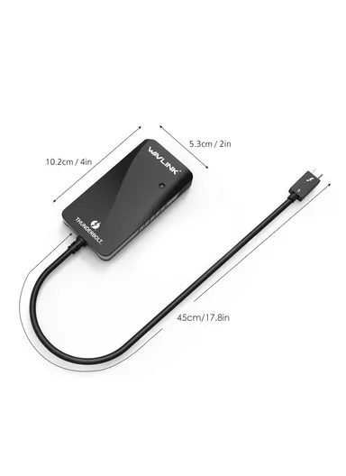 Thunderbolt 3 Splitter Adapter Type-C Thunderbolt 3 to Dual HDMI Multi-Screen Extender WL-UTA01H