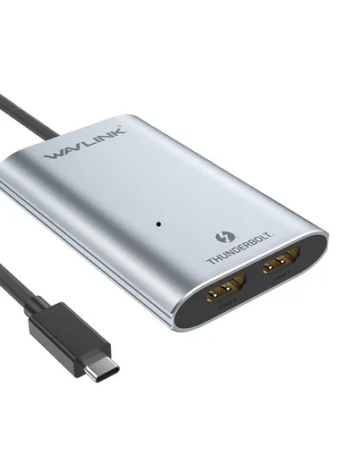 Thunderbolt 3 to Dual HDMI Adapter HD 4K Extended Display Adapter Multi-Screen Extender Converter WL-UTA02H