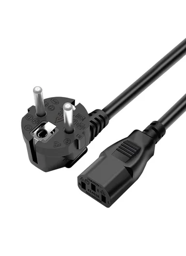 1.5m 3*0.75 SQMM Pure Copper Core EU Plug Power Cable for Monitor / Kettle 3 Square Pins Power Adapter