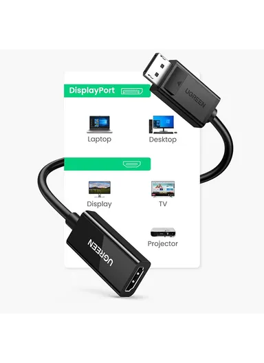 HD 1080P DisplayPort DP to HDMI Adapter Audio Video Converter 40362