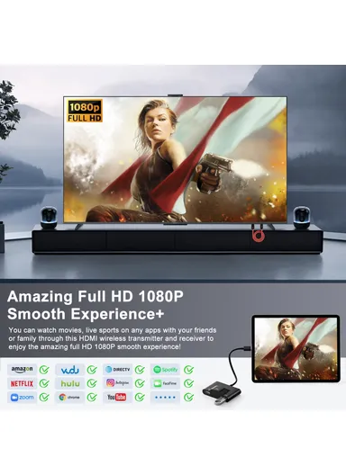 HD Wireless Transmitter Receiver Screen Mirror Projection Adapter THT-020-8+