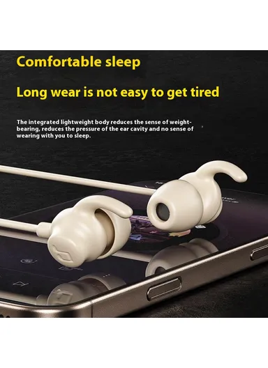 1.2m Kinkong Series Wired Earphones, Multi-use Sleep, Music, Calls In-Ear Headphones YB07 - 3.5mm Plug / Black