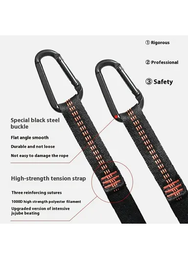 200kg Load Outdoor Climbing Ladder, High Strength Polyester Webbing Rope Ladder Single Row Climbing Ladder (L210 x W35)cm