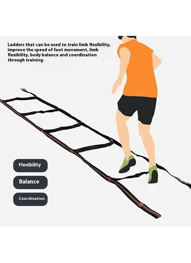 200kg Load Outdoor Climbing Ladder, High Strength Polyester Webbing Rope Ladder Single Row Climbing Ladder (L210 x W35)cm