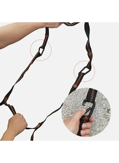 200kg Load Outdoor Climbing Ladder, High Strength Polyester Webbing Rope Ladder Single Row Climbing Ladder (L210 x W35)cm