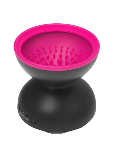 30-50ml USB Rechargeable Electric Makeup Brush Cleaner, Adjustable Speed Automatic Cosmetic Brushes Cleaning Tool WF313 (D10.7 x H10.8)cm - Black