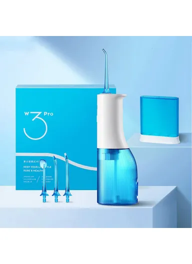 700mAh Rechargeable Teeth Cleaner Oral Irrigator, Portable Waterproof Toothpick Oral Cleaning Tooth Whitening 360-degree Rotary Nozzle YOUPIN SOOCAS W3 Pro 