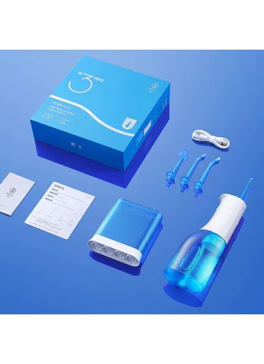 700mAh Rechargeable Teeth Cleaner Oral Irrigator, Portable Waterproof Toothpick Oral Cleaning Tooth Whitening 360-degree Rotary Nozzle YOUPIN SOOCAS W3 Pro 