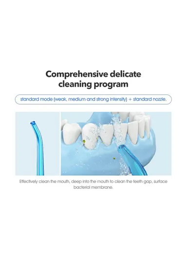 700mAh Rechargeable Teeth Cleaner Oral Irrigator, Portable Waterproof Toothpick Oral Cleaning Tooth Whitening 360-degree Rotary Nozzle YOUPIN SOOCAS W3 Pro 