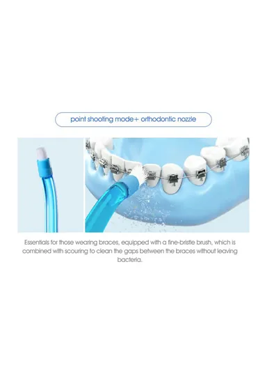 700mAh Rechargeable Teeth Cleaner Oral Irrigator, Portable Waterproof Toothpick Oral Cleaning Tooth Whitening 360-degree Rotary Nozzle YOUPIN SOOCAS W3 Pro 