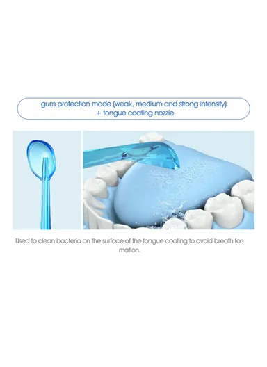 700mAh Rechargeable Teeth Cleaner Oral Irrigator, Portable Waterproof Toothpick Oral Cleaning Tooth Whitening 360-degree Rotary Nozzle YOUPIN SOOCAS W3 Pro 