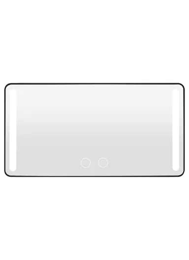 USB Powered Car Sun Visor LED Vanity Mirror Touch Control Makeup Mirror - Black