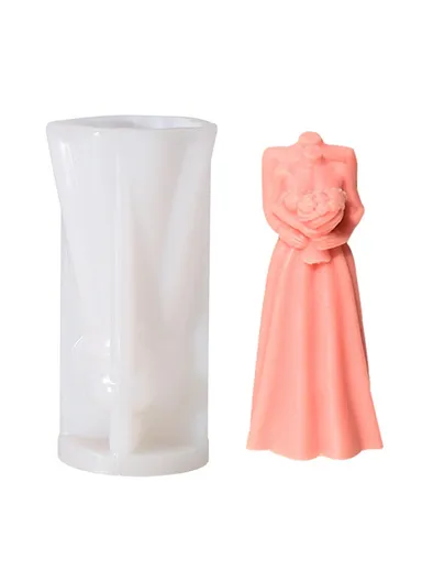 Silicone Candle Mold, Couple Hugging Body Candle Mould Art (L13.1 x W6.5)cm