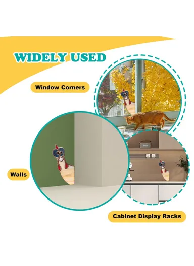 20cm Creative Peeping Rooster Window Corner Decor Acrylic Balcony Ornament (L20 x W11)cm - Style C