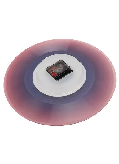 30cm Music Record Wall Art Clock Classic Design Translucent Silent Round Clocks Home Decor - Purple