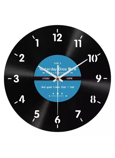 30cm Vinyl Records Backwards Wall Art Clock 12 inch Reverse Decorative Clock Vintage Decor