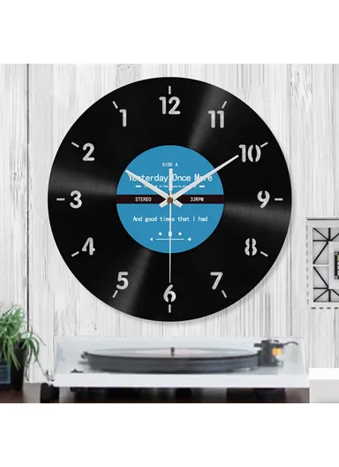 30cm Vinyl Records Backwards Wall Art Clock 12 inch Reverse Decorative Clock Vintage Decor