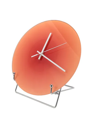 30cm Sunset Wall Clock with Bracket Silent Non-Ticking Gradient Glass Clocks for Home - Orange