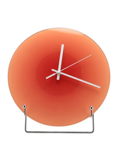 30cm Sunset Wall Clock with Bracket Silent Non-Ticking Gradient Glass Clocks for Home - Orange