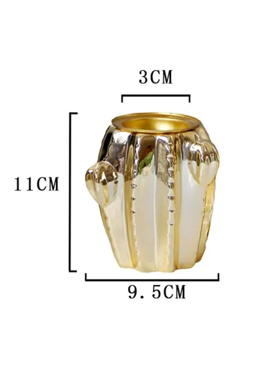 Stylish Golden Cactus Incense Diffuser Arabian Incense Burner - L