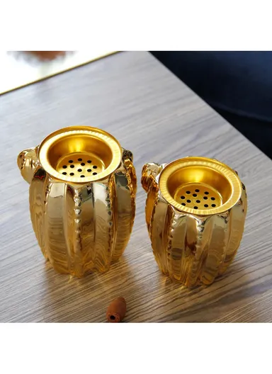 Stylish Golden Cactus Incense Diffuser Arabian Incense Burner - L