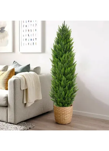 180cm Artificial Pine Tree Plastic Simulation Potted Plant Hotel Living Room Floor Decoration