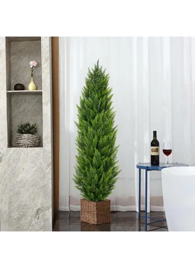 180cm Artificial Pine Tree Plastic Simulation Potted Plant Hotel Living Room Floor Decoration