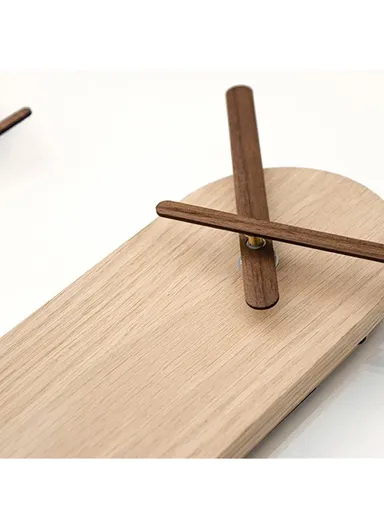 40cm Wall Clock Modern Walnut Dial Glass Clear Glass Clocks Battery Operated Ultra-Quiet Movement CW01-V5 