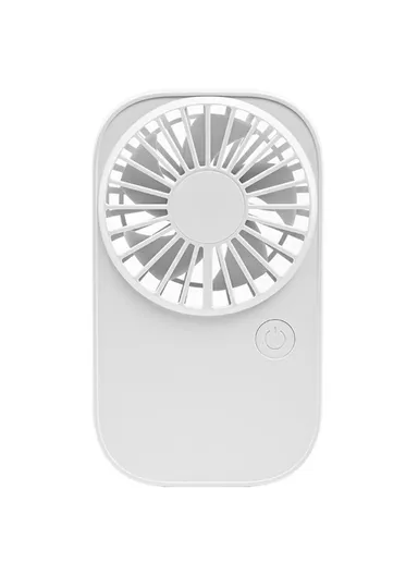 800mAh 3 Speeds Rechargeable Cooling Handheld Fan, Desk Fan with Strap Hanging Neck Fan F11 (L7.4 x W2 x H13)cm - White