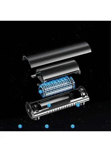 Mini Car Seat Back Fan, Desktop Portable Cooling Fan F80 - Black