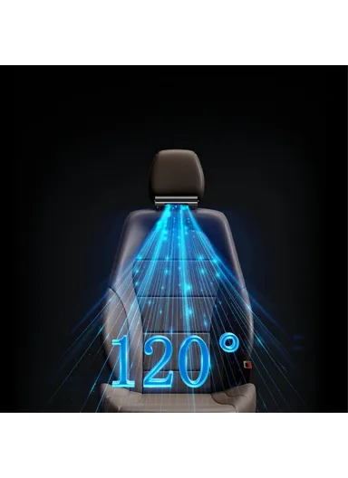 Mini Car Seat Back Fan, Desktop Portable Cooling Fan F80 - Black