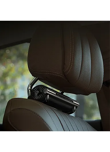 Mini Car Seat Back Fan, Desktop Portable Cooling Fan F80 - Black