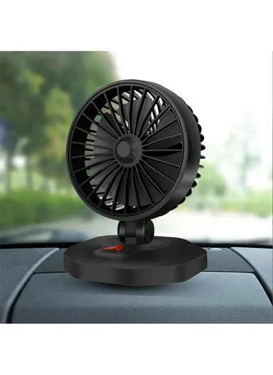 12V-24V Car Cooling Fan, 3.1A USB Plug-in Portable Vehicle Fan, Vehicle Mounted USB Fan with Phone Charging Station- Single-Head