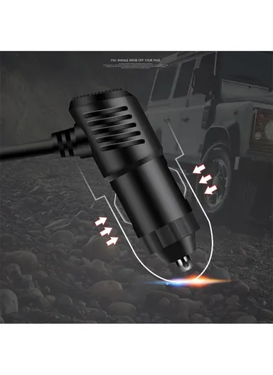 12V-24V Car Cooling Fan, 3.1A USB Plug-in Portable Vehicle Fan, Vehicle Mounted USB Fan with Phone Charging Station- Single-Head