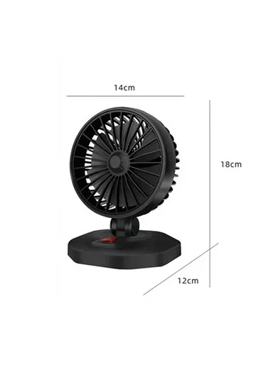 12V-24V Car Cooling Fan, 3.1A USB Plug-in Portable Vehicle Fan, Vehicle Mounted USB Fan with Phone Charging Station- Single-Head