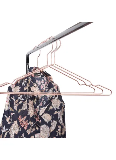Anti-slip Clothes Hanger, Electroplating Iron Hanger Heavy Duty Cloth Holder (W42 x H24)cm