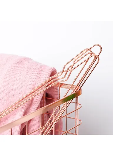 Anti-slip Clothes Hanger, Electroplating Iron Hanger Heavy Duty Cloth Holder (W42 x H24)cm