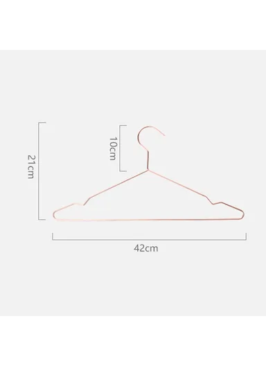 Anti-slip Clothes Hanger, Electroplating Iron Hanger Heavy Duty Cloth Holder (W42 x H24)cm