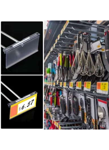 10-Pcs 25cm Two-Rod Square Tube Garage Hanger, Multi-Use Steel Wall Hanger Storage Hanging Pole Organizer