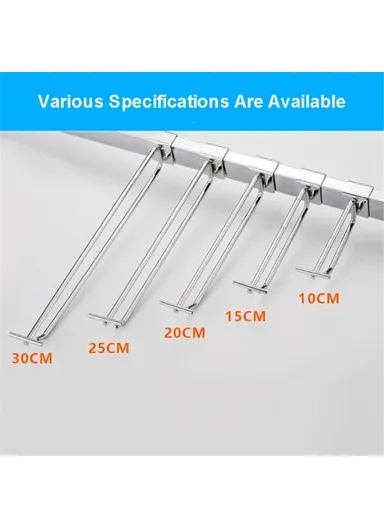 10-Pcs 25cm Two-Rod Square Tube Garage Hanger, Multi-Use Steel Wall Hanger Storage Hanging Pole Organizer