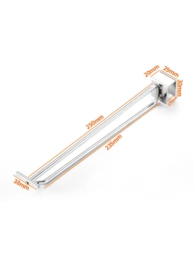 10-Pcs 25cm Two-Rod Square Tube Garage Hanger, Multi-Use Steel Wall Hanger Storage Hanging Pole Organizer