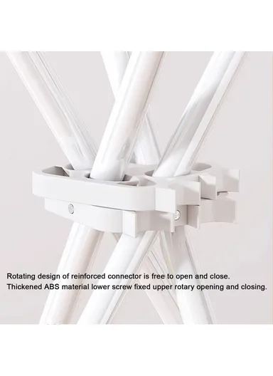 Foldable Clothes Drying Rack, Indoor &amp; Outdoor Carbon Steel Quilt Shelf with 4 Bars Drying Rack (L135 x W48.5 x H125)cm