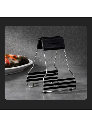 Bowl Gripping Tool Kitchen PP+Stainless Steel+Silicone Anti-scald Bowl Plate Cup Clip AAB050 - Green