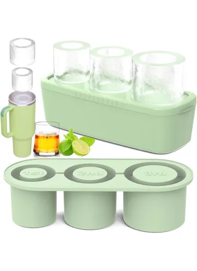 Silicone Cylinder Ice Mold Tumbler Glass AD0705 (L28.5 x W11.5 x H8.3)cm - Coffee