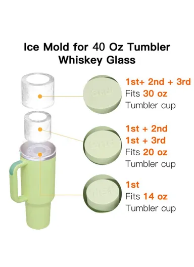 Silicone Cylinder Ice Mold Tumbler Glass AD0705 (L28.5 x W11.5 x H8.3)cm - Coffee