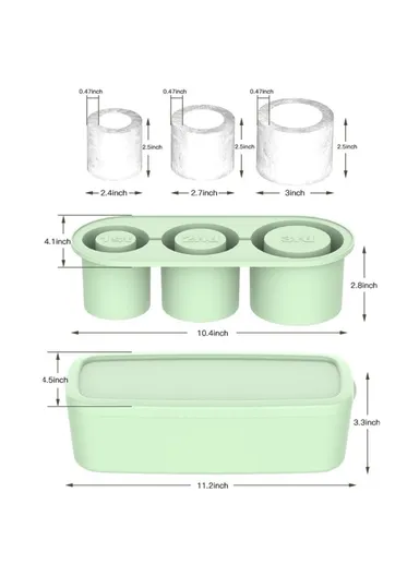 Food Grade Silicone Cylinder Ice Mold for 40oz Tumbler cocktails Drinks Glass AD0705 - Yellow