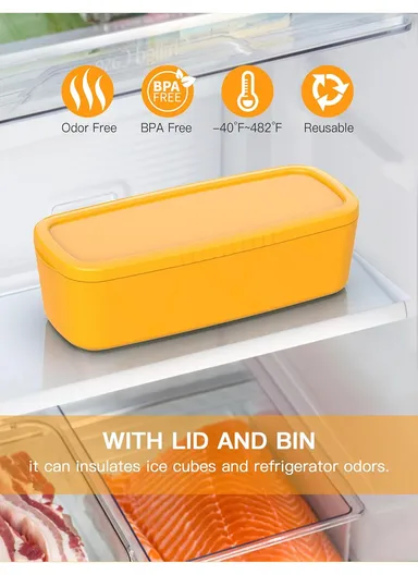 Food Grade Silicone Cylinder Ice Mold for 40oz Tumbler cocktails Drinks Glass AD0705 - Yellow